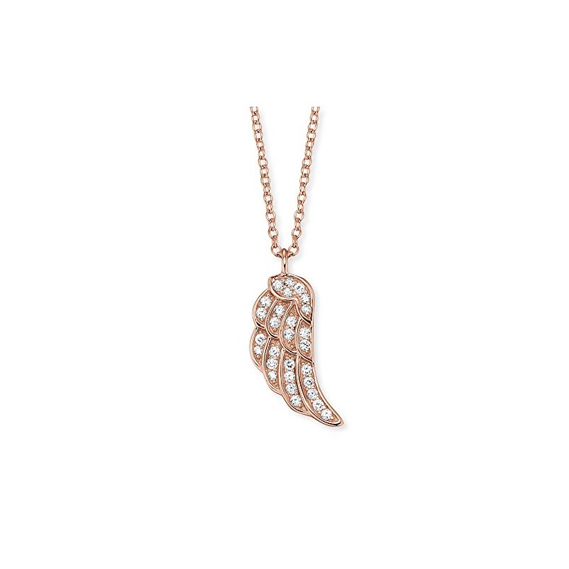 Engelsrufer Wing Necklace with Pendant for Women Rose Gold Plated