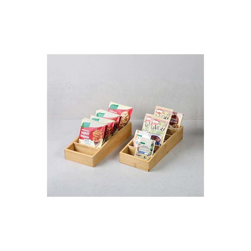 Kesper 70822 Storage box made of bamboo, brown, 15 x