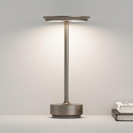 ZTFLOS Cordless Table Lamp,Portable LED5000mAh Battery Operated,3 Levels of Brightness Dimming Up with Memory Function,for Restaurant/BBQ/Bars/Outdoor Party/Cafe Night Light(Coffee)
