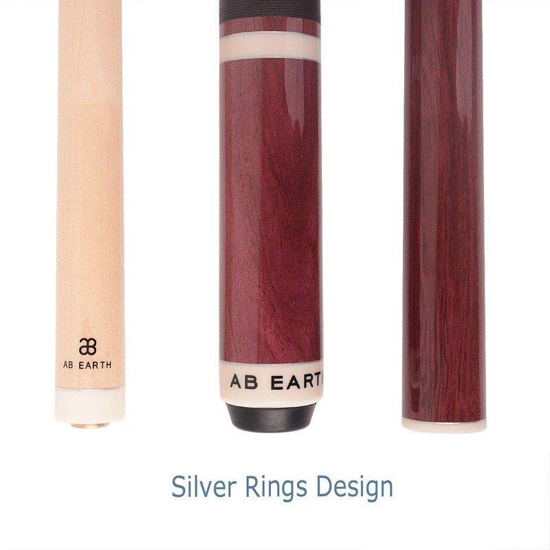 AB Earth Heavy 3-Piece Jump Break Cue 19oz/20oz/21oz/23oz/25oz/28oz (Maroon, 25oz)
