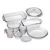 Anchor Hocking Complete Glass Bakeware Set (15 piece, tempered tough,