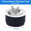 EMVANV 3 inch Sewer Cleanout Cap,Pool Return Plugs Practical Expansion