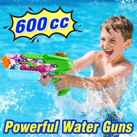 Water Gun for Kids Adults: 600CC 4 Pack Squirt Blasters Super Water Guns for Adults Kids,Water Gun Outdoor Toys High Capacity Summer Soaker for Swimming Pool Beach Fighting, Long Shooting Distance