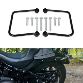 21ST Gloss Black Saddlebag Support Mount For 2018-2025 Softail Standard FXST 90201777