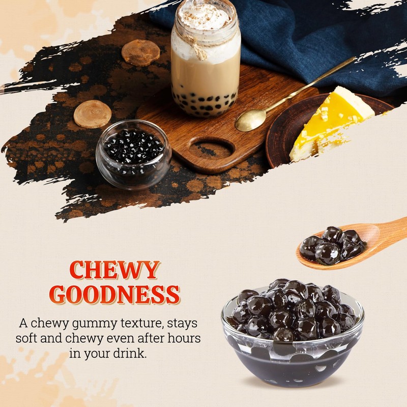 52USA Boba Tapioca Pearls 2.2LB, Fresh Bubble Tea Pearl, Quick