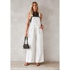 Luvamia Cute Overalls for Women - White Denim Jumpsuit with