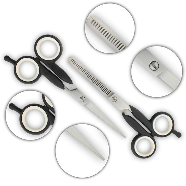 The Body Tools 6 Inch Hairdressing Scissors Set with Attached Screw for Men and Women