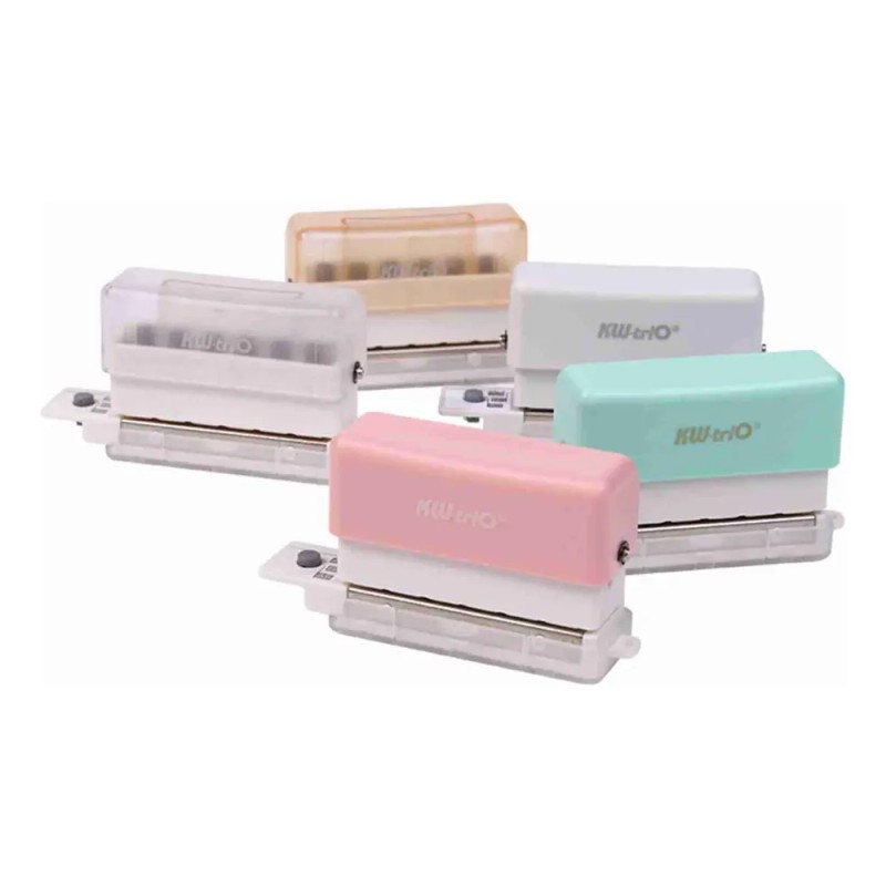 Perforadora De Papel Blanca, Capacidad Suelta De 6 A 3