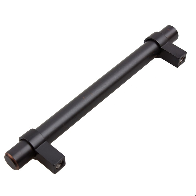 GlideRite Hardware 5 inch CC 4007-128-ORB-1 Solid Euro Bar Pulls,