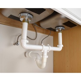 Plumb Pak PP20905 Sink Tailpiece, 1-1/2 in Dia, Flanged, PVC, 1-1/2"D x 6"L, White