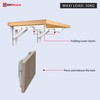Highdecora Folding Shelf Brackets, 2 Pcs Heavy Duty Foldable Shelf
