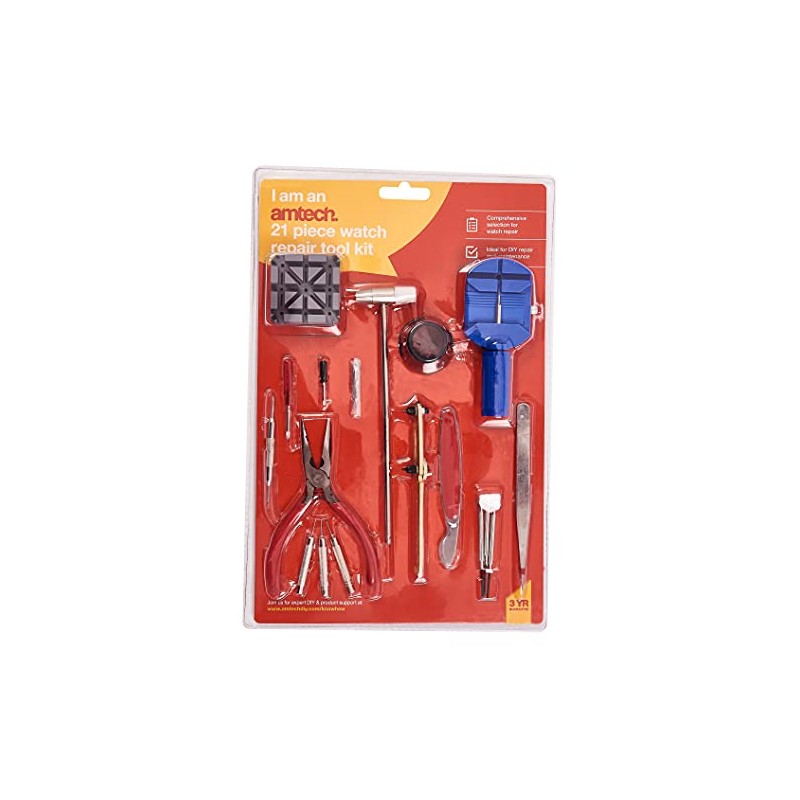 Amtech R0293 21 Piece Watch Repair Tool kit
