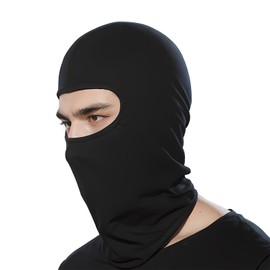 COMFORTIS Balaclava Balaclava, 2 Pieces, Full Face Mask, Neck Warmer, Men's, Women(Black (2 Pieces))