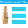 Melprisu Industrial Air Hose Quick Connect Adapter 1/4 Inch NPT