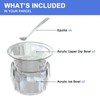 Pebblini 2-Pack Acrylic Dip Bowls,Dip On Ice 16oz Ice Chilled