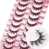 Veleasha Manga Lashes Natural Look C Curl False Eyelashes Fluffy