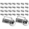 SPEEDWOX 30Pcs 1.5 Inch Key Fob Hardware Set Silver Keychain