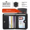 GAEKEAO Wallet Women RFID Blocking Leather Credit Card Holder Compact