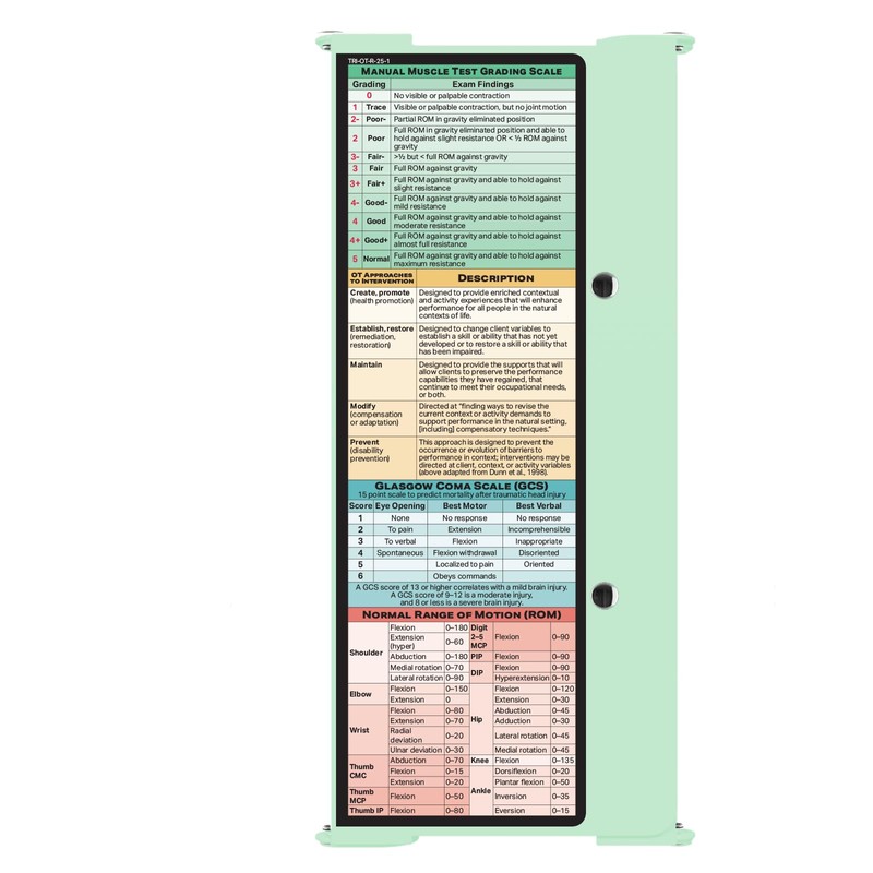Whitecoat Clipboard® Trifold - Occupational Therapy Edition (Mint, Trifold)