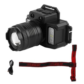 LED Work Head Strong Light Headlamp Outdoor Fishing Work Head Lamp Searchlight for Hiking 1600mAh