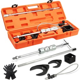 limontek Inner CV Axle Puller Tool with Slide Hammer, 63mm and 48mm CV Joint Fork Adapters, Front Wheel Drive Axle Puller Attachment CV Axle Removal Tool