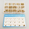 220Pcs Threaded Brass Inserts,M2,M2.5,M3,M4,M5,M6 and 1/4"-20 Heat Set Inserts and