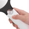 Reading Handheld Magnifying Glass Battery Powered 4LED 4X 30X Lens