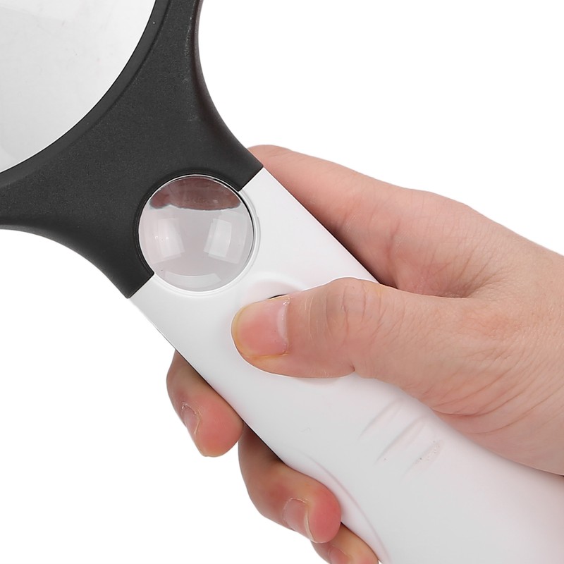 Reading Handheld Magnifying Glass Battery Powered 4LED 4X 30X Lens