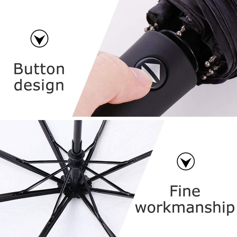 VALICLUD Folding Umbrella Automatic Transparent Umbrella Automatic Open Folding Umbrella