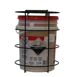 TCD Parts 5 Gallon Bucket Locking Rack - Mountable - Heavy Duty- Safe Guard Chemical Storage (Bucket not included)