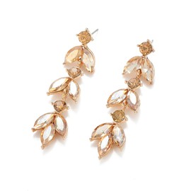 Elegant Rhinestone Dangle Earrings Cubic Zirconia Wedding Earrings for Brides Bridemaids Formal Prom Statement Drop Earrings for Women