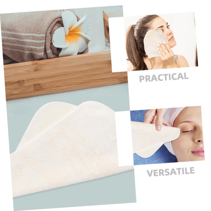 Baluue 6pcs Bamboo Fiber Face Washcloths Reusable Gentle Towels for
