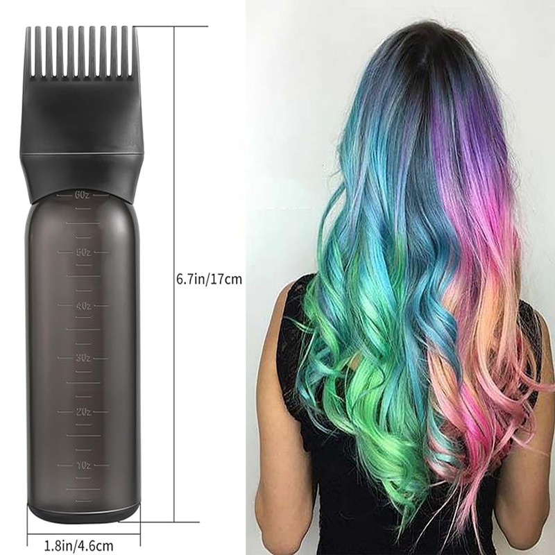Pairswind 200ml Black & Pink Reusable Plastic Hair Oiling &