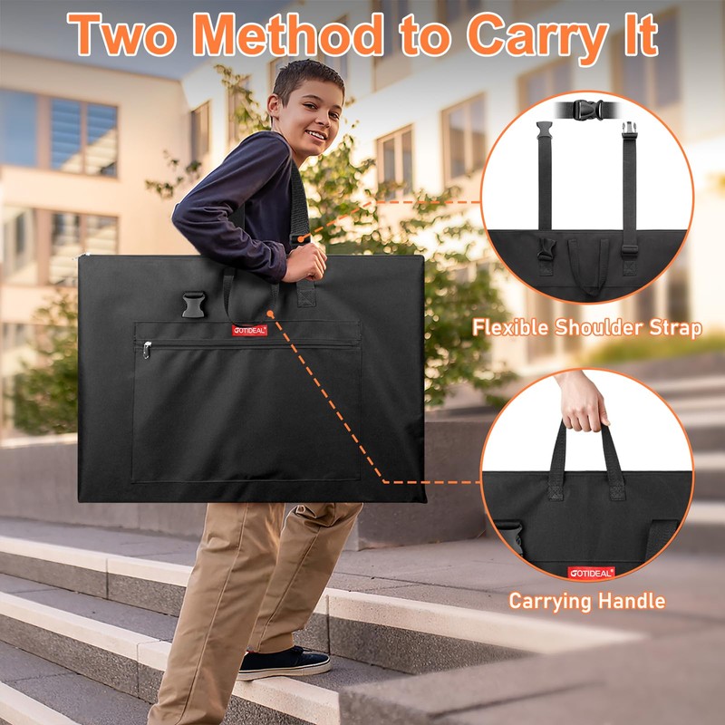 GOTIDEAL Large Art Portfolio Bag, 36x48 Inches Waterproof Art Portfolio