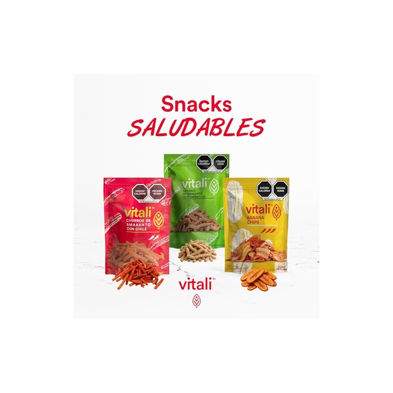 Churros de Amaranto Sabor Chile 50g x 18 Snack Saludables