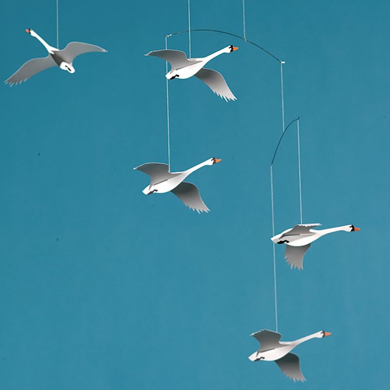 【正規輸入品】 フレンステッドモビール モビール インテリア オーナメント 北欧 動物 スカンジナビアン スワンズ FSM130002