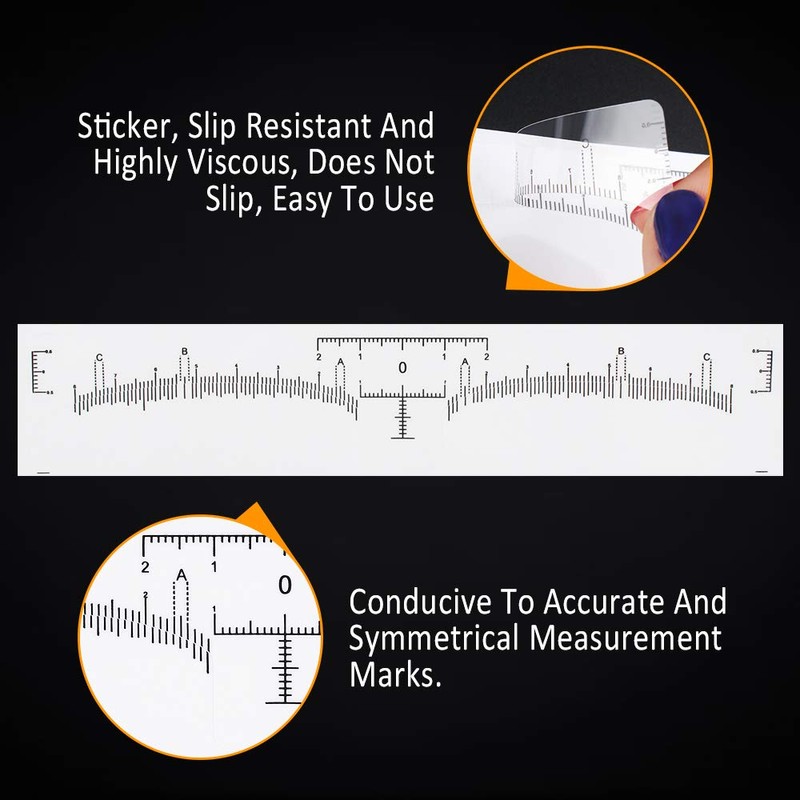 Eyebrow Ruler Disposable Permanent Makeup Microblading Eyebrow Ruler Tattoo Sticker