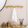 YACSNBF Gold Coat Rack Wall Mounted - 5 Tri Hooks,