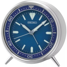 Seiko New Seiko Mai T Bedroom  Alarm Clock Aluminum Blue Dial Luminous QXE065L