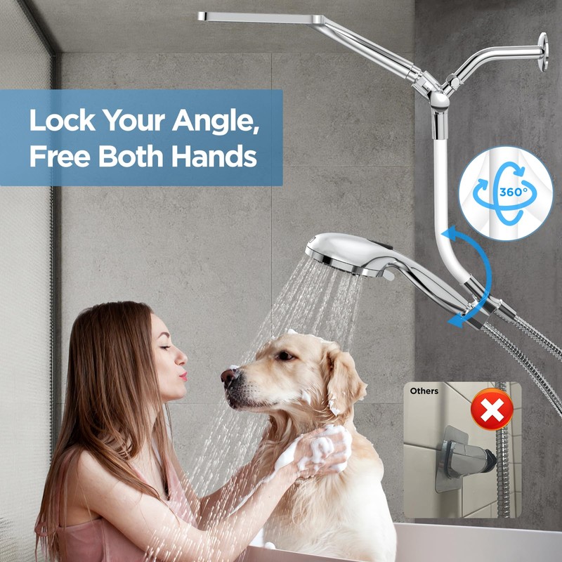 Dual Handheld Shower Head Combo, 2-in-1 Rain Shower Heads System