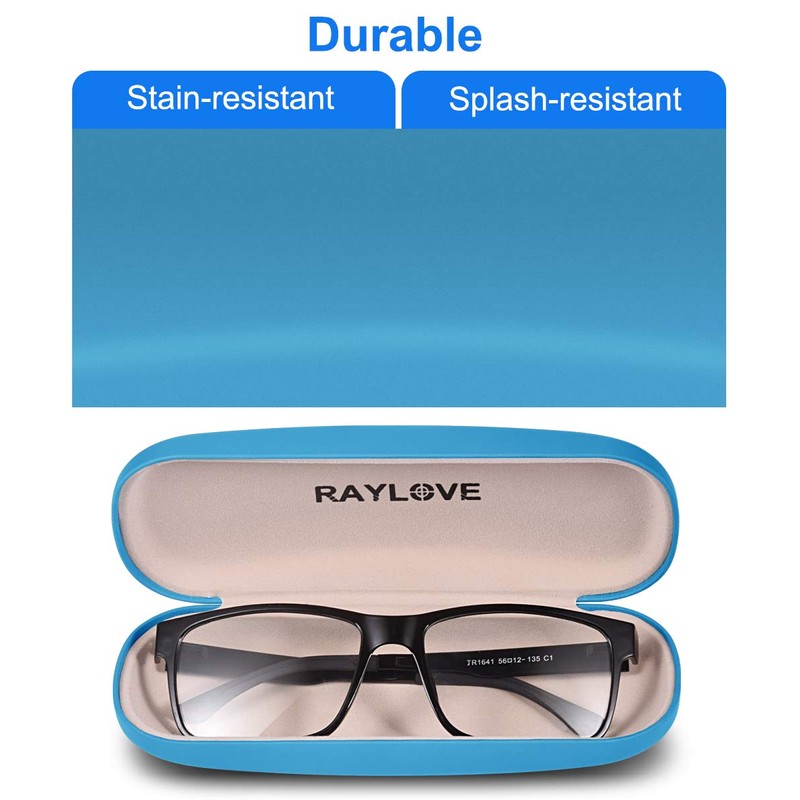 RayLove Unisex Hard Shell Eyeglasses Cases, Protective Case For Glasses(Sky