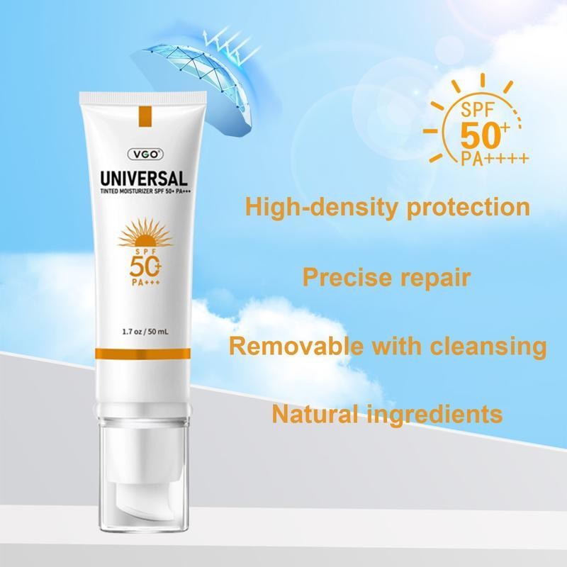 VGO-Universal Tinted Moisturizer SPF 50+ Earthyyellow liquid lt can be