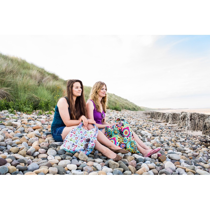 Foldaway Shopping Bag, Push Button Closure, Choice of Fun Designs.