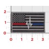 Small Thin Red Line Thin White Line Thin Blue Line Fire Police EMS Flag Patch