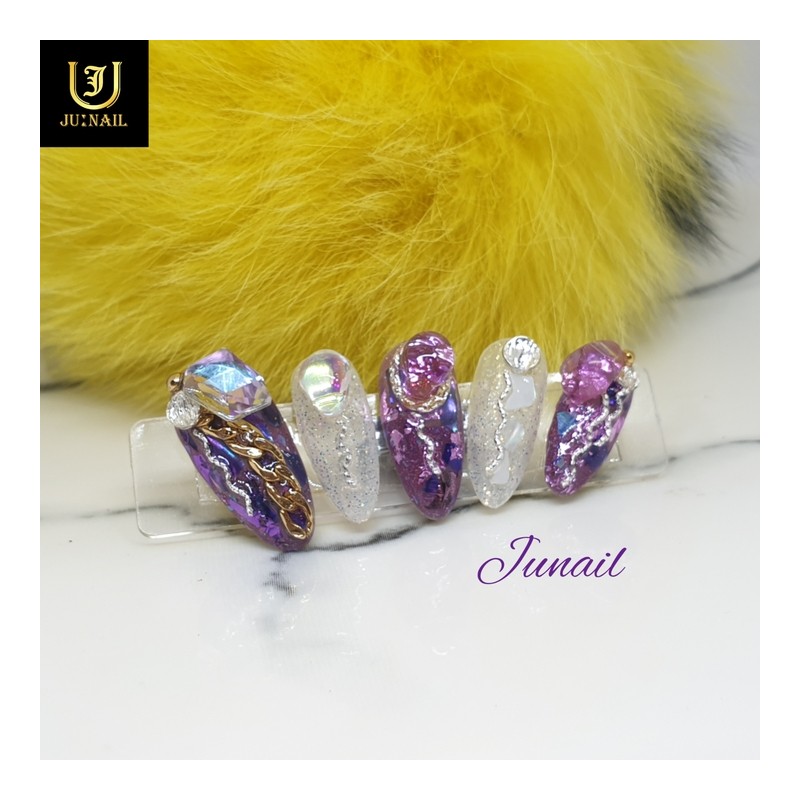 ✏Silk Road Handmade Nail Tips - Short Almond / ✏실크로드