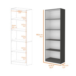 TREATLIFE HOME 4-Tier Bookcase with Open Shelf for Storage and Display, Modern Design, Various Finishes