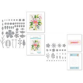 Spellbinders, Bundle of 2 Bloom Die Sets, Be Bold Blooms (S5-502) and Mini Blooms and Sprigs, (S2-314), Total of 32 Dies