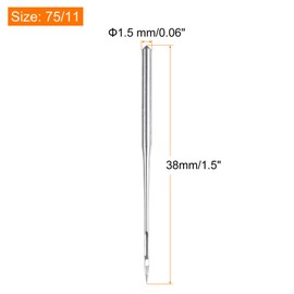 HARFINGTON 30 Pcs Sewing Machine Needles Size 75/11 Quick Sewing Iron Universal Regular Point Machine Needles Embroidery Sewing Tool for Craft DIY Household Stitching Industrial Use
