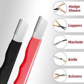 Lemon Egg Portable Quick Sharpener, Lawnmower Dull Blade Sharpener, Multipurpose Garden Tool Sharpener Blade Sharpener Stone for Knife Pruners Loppers Hedge Shears Scissors Axe Lawn Mowers (5, black)