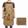 AACGIN Leather Welding WorkShop Apron with 5 Pockets HeatFlame Resistant